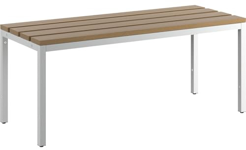 eurokraft Basic | Umkleidebank | Einseitig, Buchenholz-Leisten, Länge 1000 mm