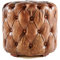 Phoenixarts Chesterfield Echtleder Ottoman Hocker Braun Vintage Leder Fußhocker Pouf Sitzhocker 559