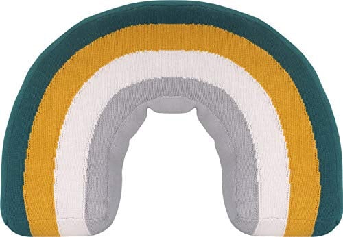 Kindsgut Regenbogenkissen Kinder Baumwolle Grün, 40x30 cm, Oskar