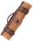 DALSTRONG - Nomad Knife Roll - 12oz Heavy Duty Canvas & Top Grain Leather Roll Bag - 13 Slots - Interior and Rear Zippered Pockets - Blade Travel Storage/Case (Desert Drifter (Brown))