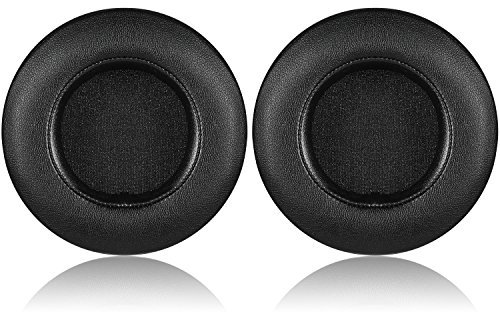 Kraken V2 Earpads, JECOBB Ersatz Ohrpolster Cover mit Proteinleder & Memory Foam nur für Razer Kraken V2 Kopfhörer - rund schwarz