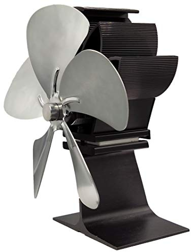 New Designed 4 Klingen Hitze Powered Ofen Fan für Holz/Log Brenner/Kamin,E