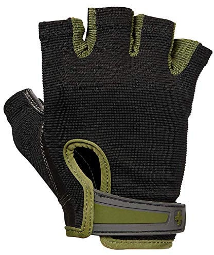 Harbinger FlexFit Fitness Handschuh Herren, Gewichtheber Handschuhe, Waschmaschinengeeignet, Grün, S