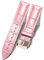BINLUN Bracelet de Montre en Cuir Crocodile Véritable Dégagement Rapide Remplacement Bracelet Montre Etanche 10 Couleurs 13 Tailles pour Hommes Femmes(Fermoir Rose-Doré,pink,20mm)