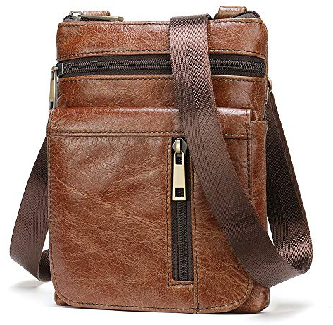 Herren-Handytasche, Leder, Umhängetasche, für Telefon, Leder, kleine Umhängetasche, Leder, Herren, Schultertasche, für Telefon, Holster, Brieftasche, Messenger, Tragetasche