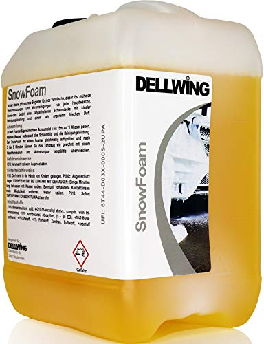 DELLWING Snow Foam Shampoo BubbleGum 10 L - Ideal für die sanfte Vorwäsche - Bildet eine dicke und langanhaltende Schaumdecke mit einem schönen Duft