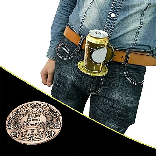 Hunpta @ Gürtelschnalle Flaschenschnalle Getränkehalter Bierholster, lustige Metall Gürtel Kopf, Damen und Herren Flasche Schnalle Bier Halter, Geeignet für Grill, Bar, Party, Fußballspiel