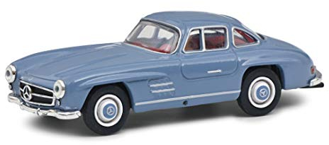 Schuco Mercedes Benz 300 SL, Flügeltüren, Modellauto, Maßstab 1:64, blau