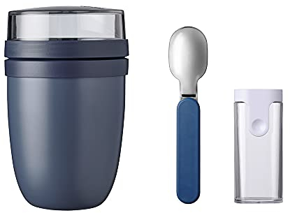 Mepal Thermo Lunchpot Ellipse Plus Faltbarer Löffel Lunchbox Essensbehälter Thermo (nordic denim)