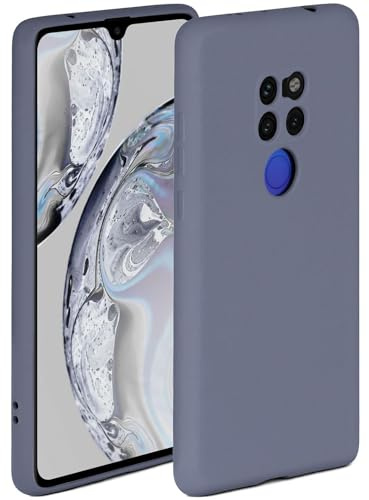 ONEFLOW Soft Case für Huawei Mate 20 Hülle aus Silikon mit Kameraschutz, Silikonhülle mit erhöhtem Schutz fürs Display, Backcover Schutzhülle, weiche Handyhülle, Blau Grau