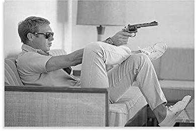 Steve Mcqueens Takes Aim Poster, dekoratives Gemälde, Leinwand, Wandkunst, Wohnzimmer, Poster, Schlafzimmer, Gemälde, 40 x 60 cm