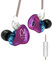 CCA KZ ZST Colorido en la Oreja Auricular 1BA 1DD Dual Driver Auriculares con Cable HiFi Ergonómicos para Juegos con Cable Desmontable de 2 Pines para Singer Audiophile DJ Colorido con micrófono