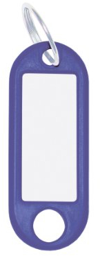 WEDO 262811803 Schlüsselanhänger zum Beschriften | blau | 100 Stück | mit Ring