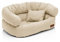 Juelle Hundebett - Großhundesofa, Abnehmbarer Bezug maschinenwaschbar, flauschiges Bett, Hundesessel Santi S-XXL (Größe: XL - 120x85cm, Ecru)
