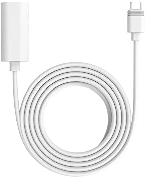Ring USB-C-Verlängerungskabel für USB-C-Solarpanels und -Sicherheitskameras, weiß – Kompatibel mit Solarpanel (USB-C), dem kleinen Solarpanel (USB-C), Spotlight Cam Plus und Spotlight Cam Pro