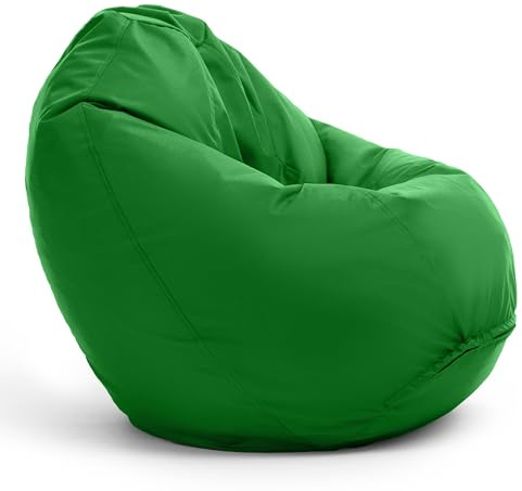Bruni Kinder-Sitzsack Classico S in Tannengrün – Sitzsack mit Innensack für Kinder, Abnehmbarer Bezug, lebensmittelechte EPS-Perlen als Bean-Bag-Füllung, aus Deutschland