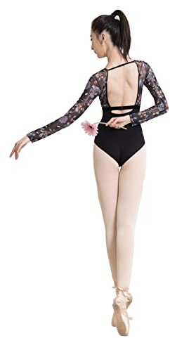ROYAL SMEELA Leotards Balletto Danza Ginnastica Body - Body Danza Classica Donne e Uomini, Manica Lunga
