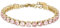 Luca Barra Bracciale Tennis da Donna Acciaio ip Gold con Cristalli Rosa. La referenza è BK2371.