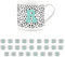 Purely Home Letter Initial Personalised Mugs - Spotty Alphabet Fine Bone China Coffee/Tea Cups (R)