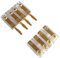Audioproject A429 - Bananenstecker 4 Fach Kabel Steckverbinder Bananenbuchse Kupplung bis 4,00qmm Lautsprecherkabel Verstärker Soundboard Heckablagen Stecker Subwoofer Kabel Verbinder vergoldet