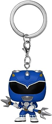 Funko Pop! Keychain: Mighty Morphin Power Rangers 30th - Blue Ranger - Power Rangers TV Novelty Keyring - Collectable Mini Figure - Stocking Filler - Gift Idea - Official Merchandise - TV Fans