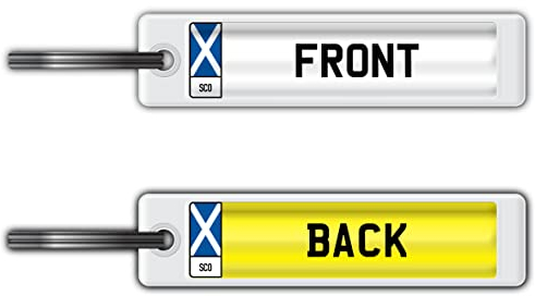 Scotland (Scottish) Personalised Registration Number Plate Keyring Any Name or Text