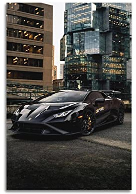 ESTE Supercar-Poster für Lamborghini Huracan STO Sportauto-Poster, dekoratives Gemälde, Leinwand, Wandposter und Kunstbild, modernes Familien-Schlafzimmer, Dekor-Poster, 30 x 45 cm