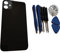 Replacement Back Glass for iPhone 11 Case Big Camera Hole Housing (Black)