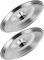 Yardwe 2 Stück Edelstahl Mini Topfdeckel Ersatzdeckel Öltopf Gewürztopf Deckel mit Knopfgriff 14cm für Ölkanne Kochtopf Eierpfanne Gewürzbehälter Silber