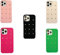 GDJEWLS Silicone Phone Case with charms hole for iPhone 12,12 Pro,12 Promax Silicone Case, Silky-soft Shockproof Cover, Full-body Protective Phone Case (BLACK FOR IPHONE 12)