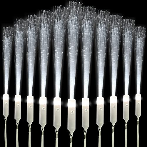 NLNEY 60 Stück weiß Leuchtstab, leuchtstäbe Partyzubehör knicklichter Kinder mit 3 Lichtmodi, für Party Konzert Veranstaltung Geburtstag Hochzeit (60 Stück weiß)