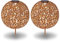 bmf-versand® Solarlampen für außen Garten 2er Set - Gartendeko für draußen Außenlampe Kugel Rostoptik 28 cm Durchmesser - Solarleuchte Garten LED Gartenbeleuchtung solar 40 cm