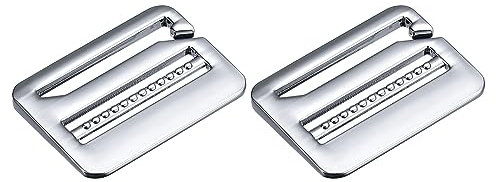 Uxcell Metal Ladder G-Hook Adjuster Slide Buckle, 2pcs 32mm(1-1/4) Inner Width for Webbing Backpack Strap, Silver Tone