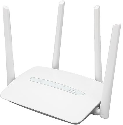 Topiky Módem Enrutador 4G LTE, Punto de Acceso WiFi Móvil con Ranura para Tarjeta SIM, 4 Antenas Externas, Admite Conexión WiFi y por Cable, 32 Usuarios Compartidos (Enchufe Europeo