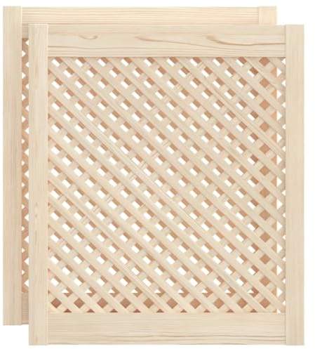 vidaXL Puertas de Armario Entramado 2 uds Madera Pino 59,5x69 cm