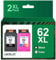 LOFBLAT 62XL Druckerpatronen Ersatz für HP 62 Multipack Patronen - Schwarz und Farbe für Envy 5640 5540 7640 5548 5544 5646 OfficeJet 5740 5742 250 (2-Pack)