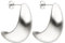 PURELEI® Big Drop Ohrringe, Tropfen Ohrringe aus langlebigem Edelstahl für Frauen, Wasserfeste Damenohrringe, Ohrringe für deinen individuellen Look (Länge 28,4 mm) (Matt-Silber)