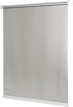 Ventanara® Rollo ohne Bohren schnurlos Springrollo inklusive Klemmträgern (hellgrau (raumverdunkelnd), 120 x 150 cm)