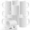 EKAM White Mugs Set of 12, White Mugs with Handle, 11oz Large Coffee Cups Set, Great Gift Idea or for Kitchens, Restaurants, Coffee Mugs, Tea Mugs, White Mug, Dishwasher Safe