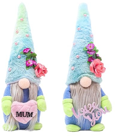 Tayuvira Mama Geschenke Wichtel Figuren, Geschenke für Mama, 2 Stück Muttertag Deko Wichtel Figuren,Wichtel Figuren Geschenk zum Muttertag Geburtstag Erntedankfest Weihnachten für Mama Mutter Mom