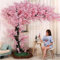 GJBMXSM Künstliche Kirschblütenbäume,Künstlicher Rosa Kirschbaum,Für Zuhause,Hochzeit,Party,Garten,Büro Dekoration,Künstliche Große Pflanze,Gefälschte Ranken Blumen,Extended-1x0.6m