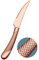 Xideman® Innovative Ultra-Sharp 2-in-1 Serrated Forged Knife for Dinner & Steak (23.2cm). High Carbon Stainless Steel Steak Knives Set of 6, Hammered Solid Handle Cutlery Dinner Knives (Copper)