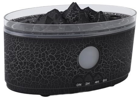Haofy Difusor de Aromaterapia Volcano, Generador de Niebla Atomizadora sin Agua con 3 Modos de Luz, Humidificador de Aire para Dormitorio, Oficina (Enchufe de la UE)