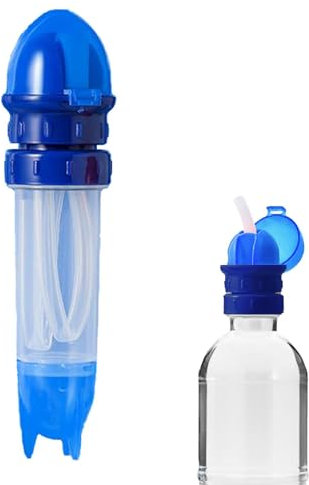 - Embout de bouteille d'eau pour - Adaptateur de de bouteille avec couvercle à paille - Adaptateur de rechange anti-fuite et anti-étouffement