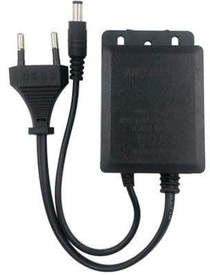 Joskeijky Prise UE 12V 2A Adaptateur Secteur Étanche Alimentation pour Caméras et Bandes Lumineuses B