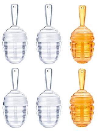 Kopida Lot de 6 tubes de gloss à lèvres vides en forme de pot de miel de 5,5 ml - Flacons rechargeables avec baguette pour maquillage pour femme
