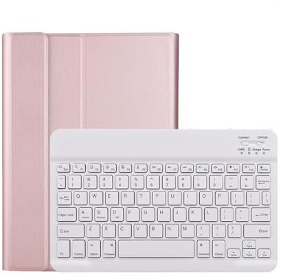 JiuRui tablet Accessori, Detachable Backlit Keyboard Case Flip PU Leather Stand PC Cover compatible with Samsung Galaxy Tab S7 11 inch SM-T870 SM-T875(Rose gold+black keyboard)