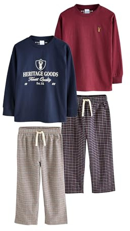 NEXT Jungen Karierte Pyjamas aus Webstoff im 2er-Pack 98-176
