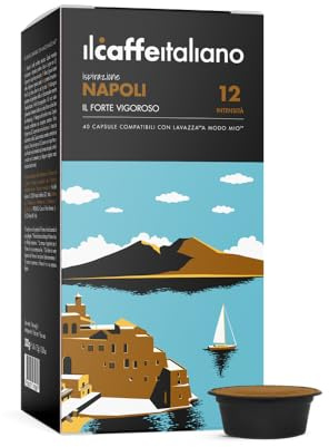 Il Caffè Italiano Capsule Lavazza A Modo Mio Compatibili Napoli - 160pz | Capsule Compatibili A Modo Mio Con Aroma Forte e Vigoroso | Capsule Compatibili Lavazza A Modo Mio Made In Italy | Frhome