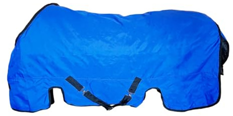 Regendecke Rain Protect blau 4 Größen wasserdichte, atmungsaktive Outdoordecke mit viel Bewegungsfreiheit – optimaler Regenschutz für Pferde. (115 cm)